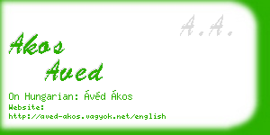 akos aved business card