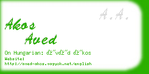 akos aved business card